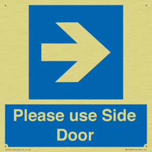 Please use Side Door (arrow Right) 